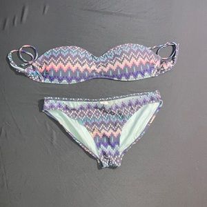 2 pc bikini OP brand multicolored bathing suit